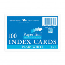 Index Cards, 4" x 6", Unruled, Pack of 100 - ROA74854 | Roaring Spring Paper Products | Index Cards