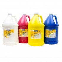Little Masters Tempera Paint - 4 Gallon Kit, White, Yellow, Red, Blue - RPC882731 | Rock Paint Distributing Corp | Paint