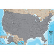 Scratch Off USA 24 x 36" Laminated Wall Map - RWPSCR02 | Waypoint Geographic | Maps & Map Skills"