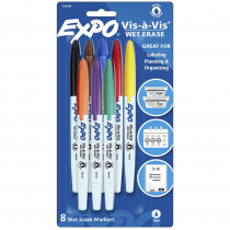 Vis-à-Vis Wet Erase Marker Set, 8 Colors, Fine Tip - SAN2134345 | Sanford L.P. | Markers