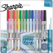 Permanent Markers, Ultra Fine Point, Mystic Gem Colors, 24 Count - SAN2136772 | Sanford L.P. | Markers