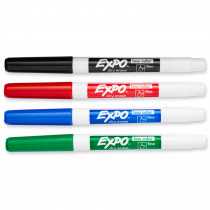 SAN86074 - Expo2 Low Odor Dry Erase 4 Color Marker Set Fine Tip in Markers