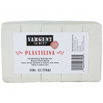 Plastilina Non-Hardening Modeling Clay, 5 lbs., White - SAR227796 | Sargent Art  Inc. | Clay & Clay Tools