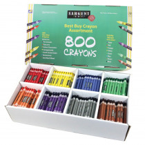 SAR553280 - Sargent Art Best Buy Crayon 800 Assortment Std Crayons 100Ea Color in Crayons