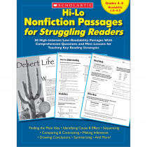 Hi-Lo Nonfiction Passages for Struggling Readers, Grades 4-5 - SC-0439694973 | Scholastic Teaching Resources | Reading Skills