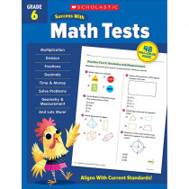 Success With Math Tests: Grade 6 - SC-735531 | Scholastic Teaching Resources | Activity Books