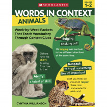 Words In Context: Animals, Grades 1-2 - SC-828563 | Scholastic Teaching Resources | Word Skills