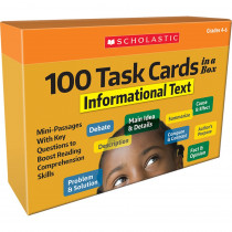 100 Task Cards in a Box: Informational Text - SC-855264 | Scholastic Teaching Resources | Comprehension