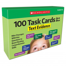 100 Task Cards in a Box: Text Evidence - SC-855265 | Scholastic Teaching Resources | Reading Skills