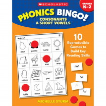 Phonics Bingo: Consonants & Short Vowels Activity Book - SC-9781546106487 | Scholastic Teaching Resources | Bingo