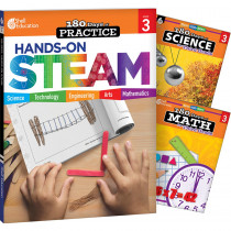 180 Days STEAM, Science, & Math Grade 3: 3-Book Set - SEP147644 | Shell Education | Activity Books & Kits