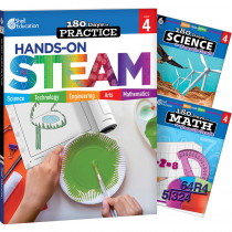 180 Days STEAM, Science, & Math Grade 4: 3-Book Set - SEP147645 | Shell Education | Activity Books & Kits