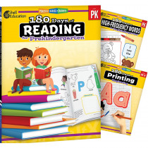 180 Days Reading, High-Frequency Words, & Printing Grade PK: 3-Book Set - SEP147648 | Shell Education | Reading Skills