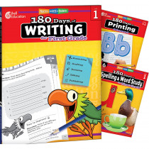 180 Days Writing, Spelling, & Printing Grade 1: 3-Book Set - SEP147660 | Shell Education | Writing Skills