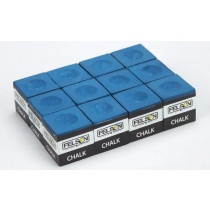 Box of 12 Blue Cubes of Pool Cue Chalk