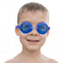 Kids Swim Goggles & Case, Blue