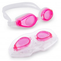 Adult Swimming Goggles with Case, Pink
