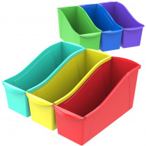Large Book Bin, Assorted Color, Set of 6 - STX70110U06C | Storex Industries | Storage Containers