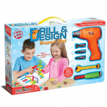 Drill & Design Super Set, 193 Pieces - SWT3410005 | Small World Toys | Blocks & Construction Play