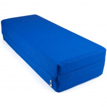 Large 26-inch Blue Yoga Bolster and Meditation Pillow