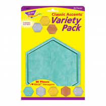 I  Metal Hexagons Classic Accents Var. Pack, 36 ct - T-10643 | Trend Enterprises Inc. | Accents