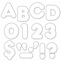 T-1567 - Ready Letters 4 Inch Casual White in Letters
