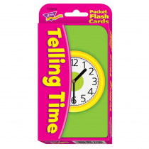 T-23015 - Pocket Flash Cards Telling Time 56/Pk 3 X 5 Two-Sided Cards in Time