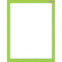 T-27333 - Polka Dots Lime Wipe Off Chart in Classroom Theme