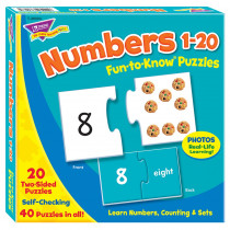 T-36003 - Puzzle Numbers 1 20 in Puzzles