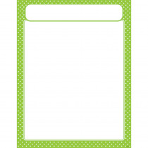 T-38617 - Polka Dots Lime Learning Chart in Classroom Theme