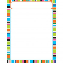 T-38632 - Stripe-Tacular Party Time Learning Chart in Classroom Theme