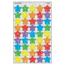 T-46306 - Supershapes Sparkle Super 160-180Pk Stars Larger Size in Stickers