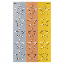 T-46354 - Stars Supershapes Stickers Large I Heart Metal in Stickers