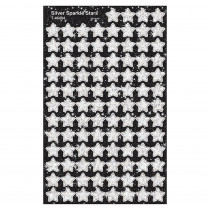T-46404 - Supershapes Silver Sparkle 400/Pk Stars in Stickers