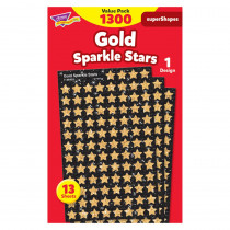 Gold Sparkle Stars superShapes Value Pack, 1300 ct - T-46935 | Trend Enterprises Inc. | Stickers