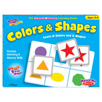 T-58103 - Match Me Game Colors & Shapes Ages 3 & Up 1-8 Players in Games