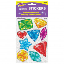 Sparkling Gemz! Large Sparkle Stickers, 18 ct. - T-63366 | Trend Enterprises Inc. | Stickers