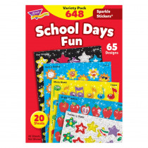 T-63909 - Sparkle Stickers Variety Pack School Days in Stickers