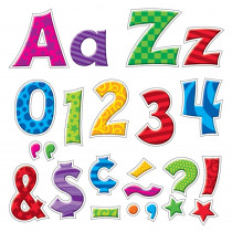 T-79801 - Friendly 4In Furry Friend Patchwork Uppercase/Lowercase Combo Pack in Letters