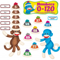 T-8298 - Sock Monkeys Numbers 1-120 in Classroom Theme