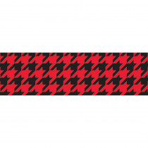T-85198 - Houndstooth Red Bolder Borders in Border/trimmer