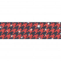 T-85437 - Houndstooth Red Bolder Borders Sparkle Plus in Border/trimmer