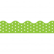 T-92664 - Polka Dots Lime Terrific Trimmers in Border/trimmer