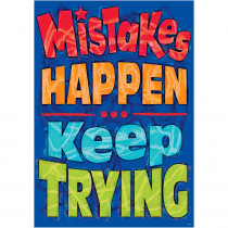 T-A67068 - Mistakes Happen Keep Trying Poster Argus in Motivational