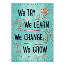 We TRY We LEARN We Change ARGUS Poster, 13.375 x 19" - T-A67096 | Trend Enterprises Inc. | Motivational"