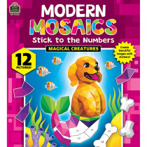 Magical Creatures Modern Mosaics Stick to the Numbers - TCR10325 | Teacher Created Resources | Art Activity Books