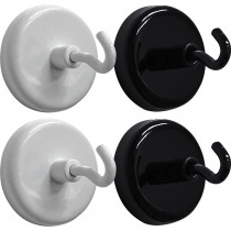 Black & White Magnetic Hooks, Pack of 4 - TCR20122 | Teacher Created Resources | Adhesives