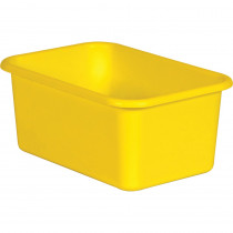 Yellow Small Plastic Storage Bin - TCR20392 | Teacher Created Resources | Storage Containers