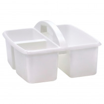 White Plastic Storage Caddy - TCR20445 | Teacher Created Resources | Storage Containers
