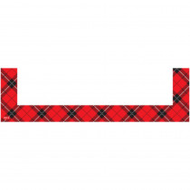 TCR20732 - Red Plaid Magnetic Pockets Small in Whiteboard Accessories